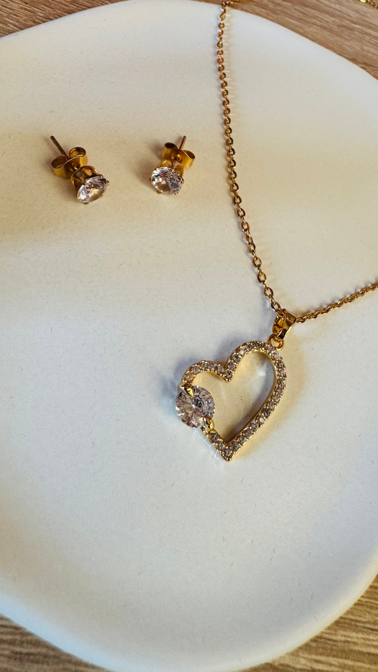 Parure Collier & Boucles d'oreilles L'Absolu - Doré