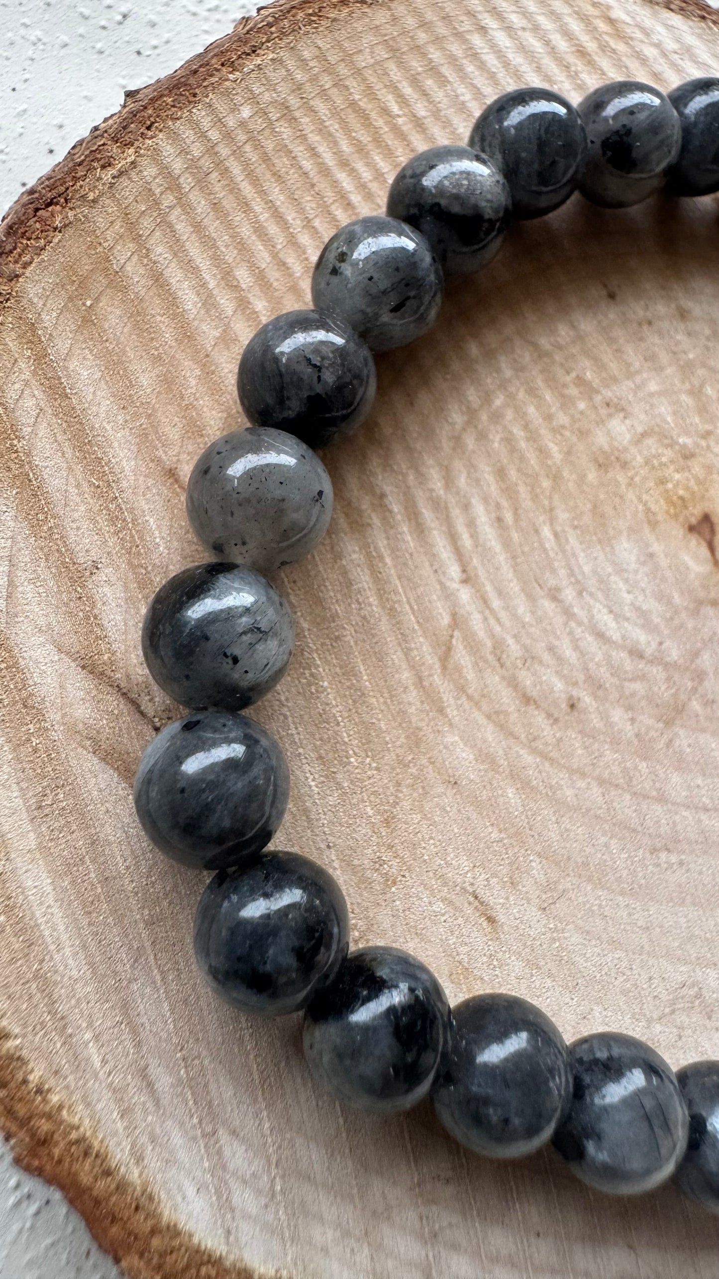 Bracelet pierre Larvikite - Boules 6 mm