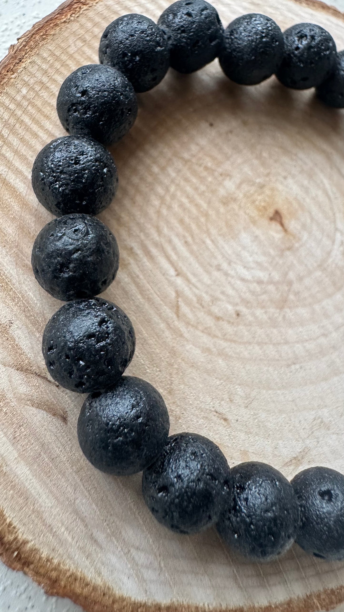 Bracelet pierre de Lave - Boules 8 mm