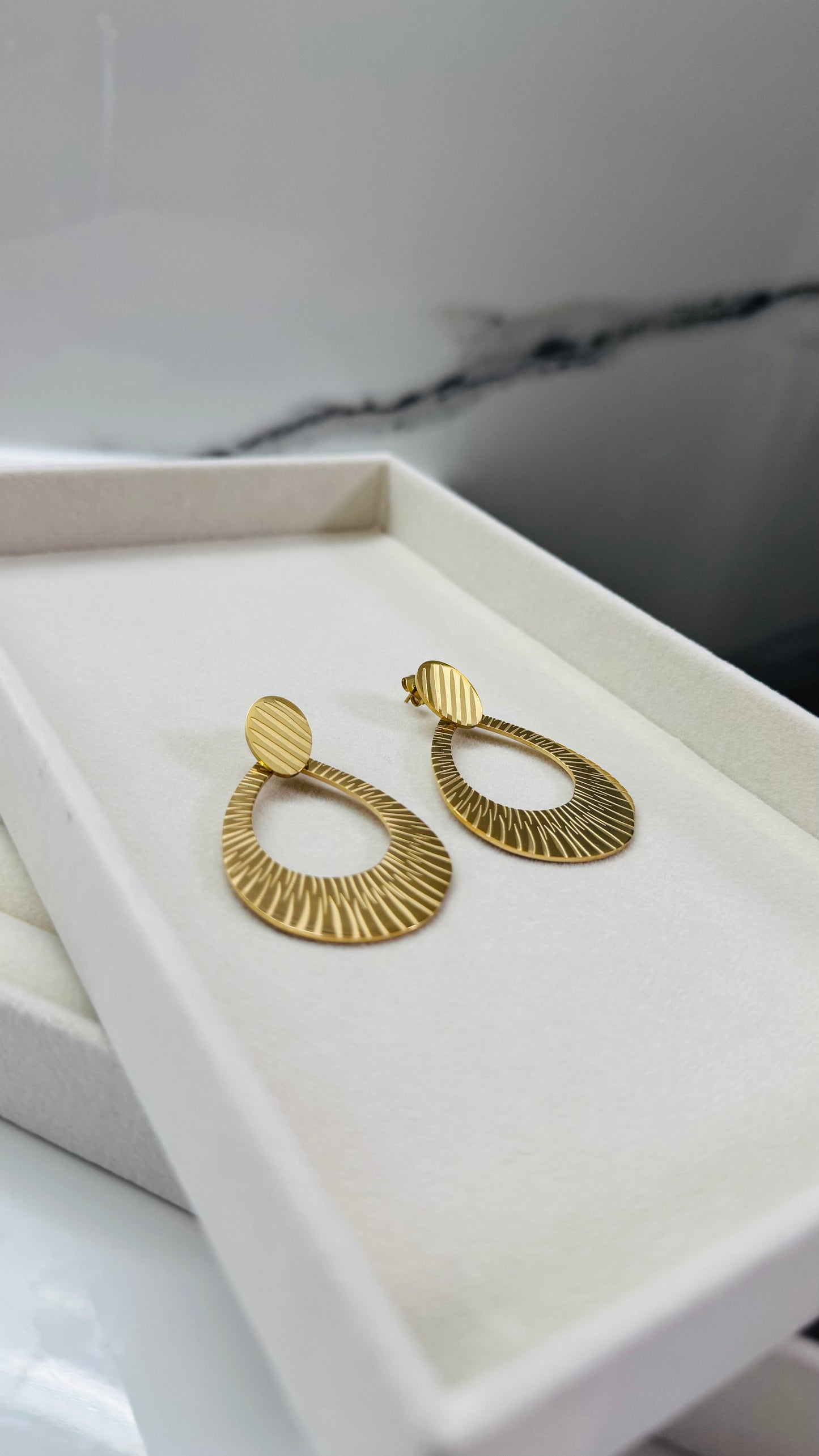 Soléa | Boucles d'oreilles en acier inoxydable - Doré