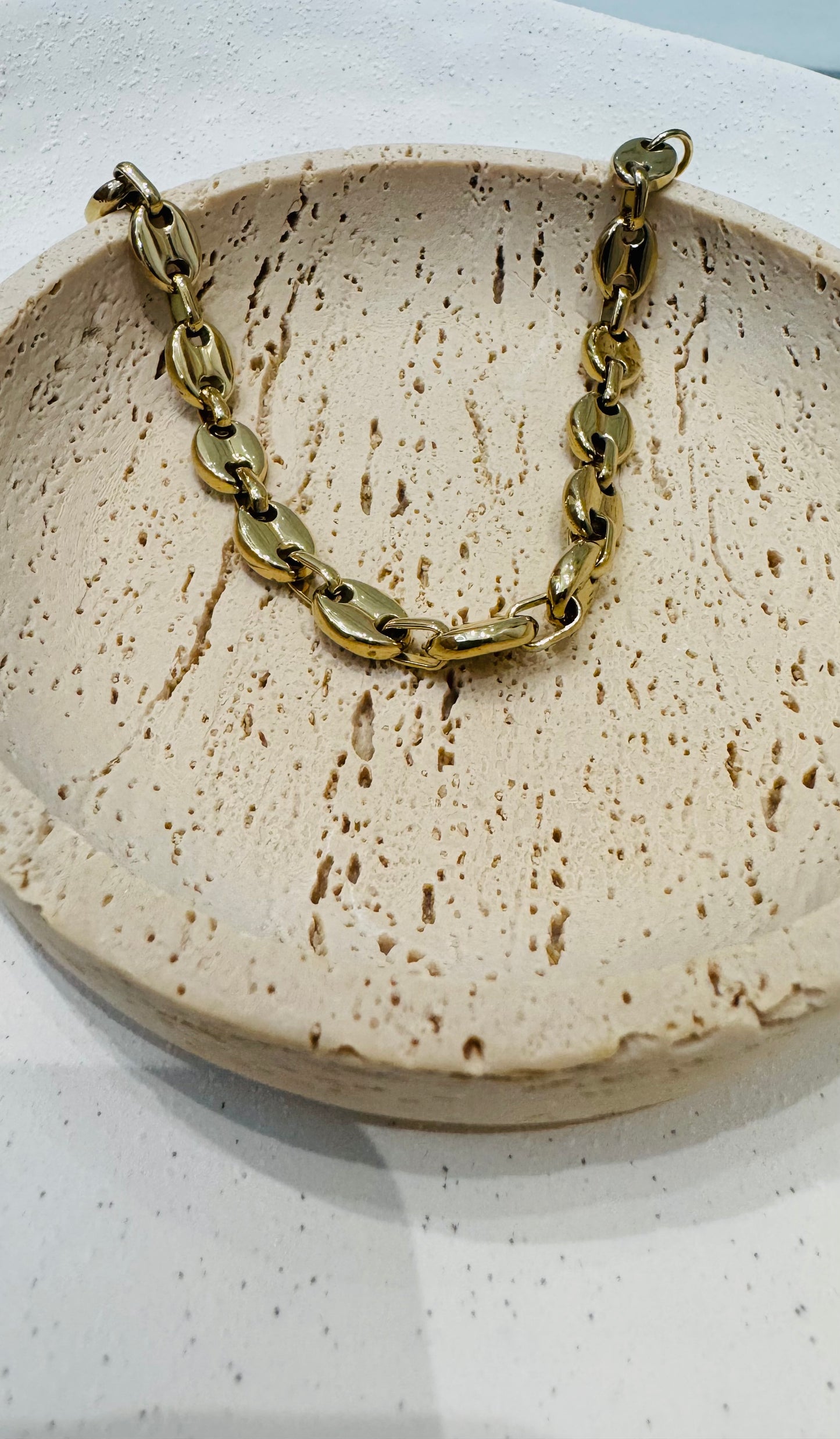Bracelet graine de café - Doré