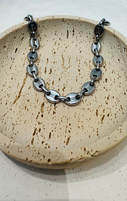 Bracelet graine de café - Argent