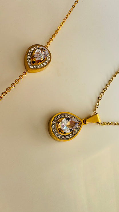 Parure Collier & Bracelet Joya - Doré