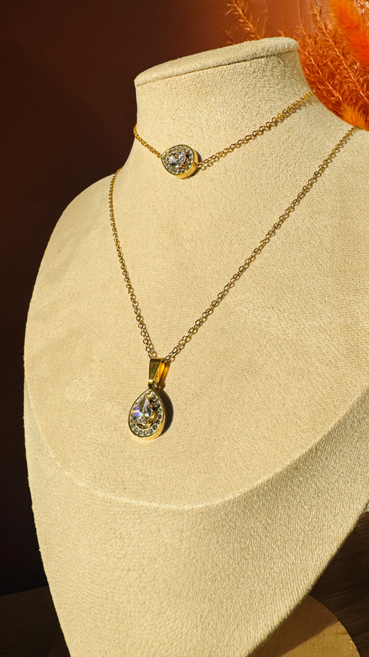 Parure Collier & Bracelet Joya - Doré