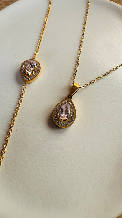 Parure Collier & Bracelet Joya - Doré