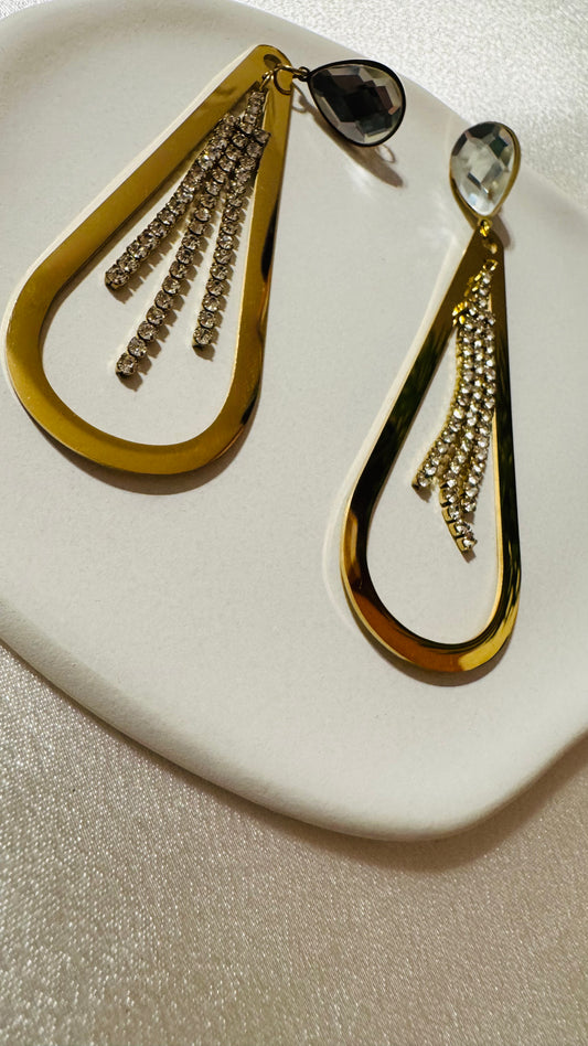 Loya | Boucles d'oreilles en acier inoxydable - Doré