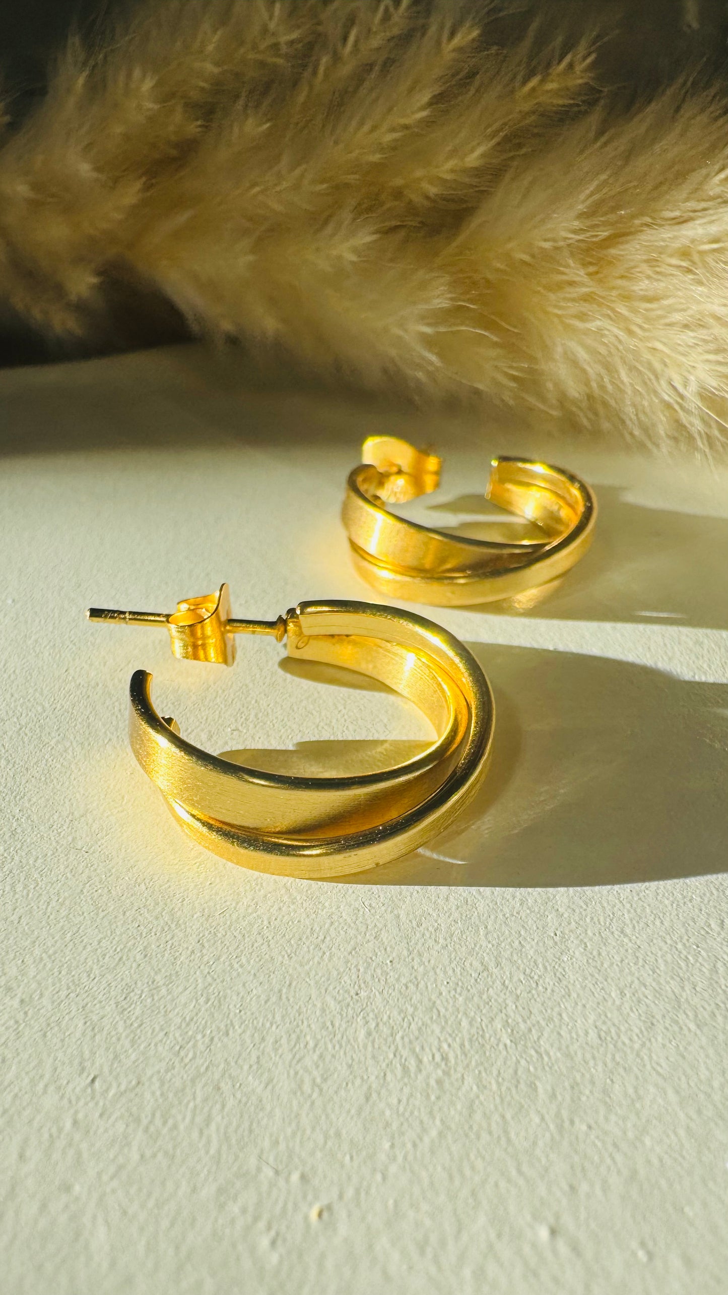 Emma | Boucles d'oreilles / Créoles en  acier inoxydable - Doré