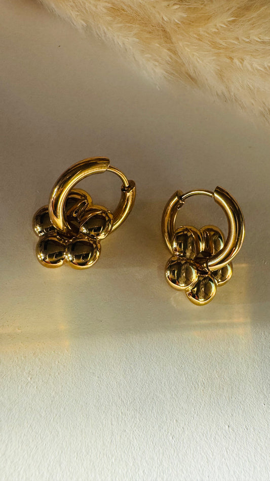 Louna | Boucles d'oreilles acier inoxydable - Doré