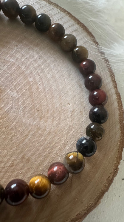 Bracelet pierre Oeil Multiple - Boules 6 mm