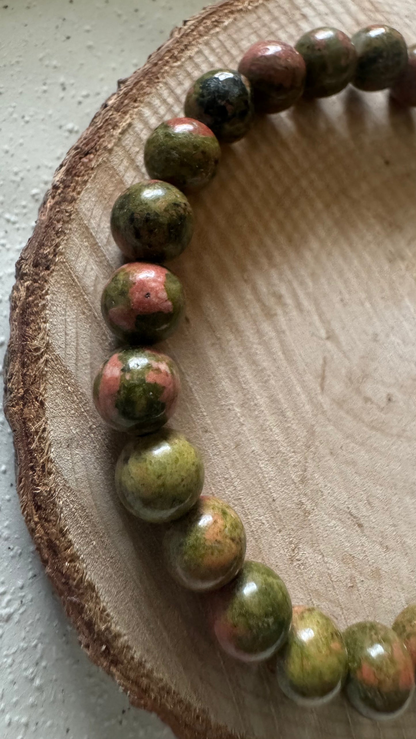 Bracelet pierre Unakite - Boules 6 mm