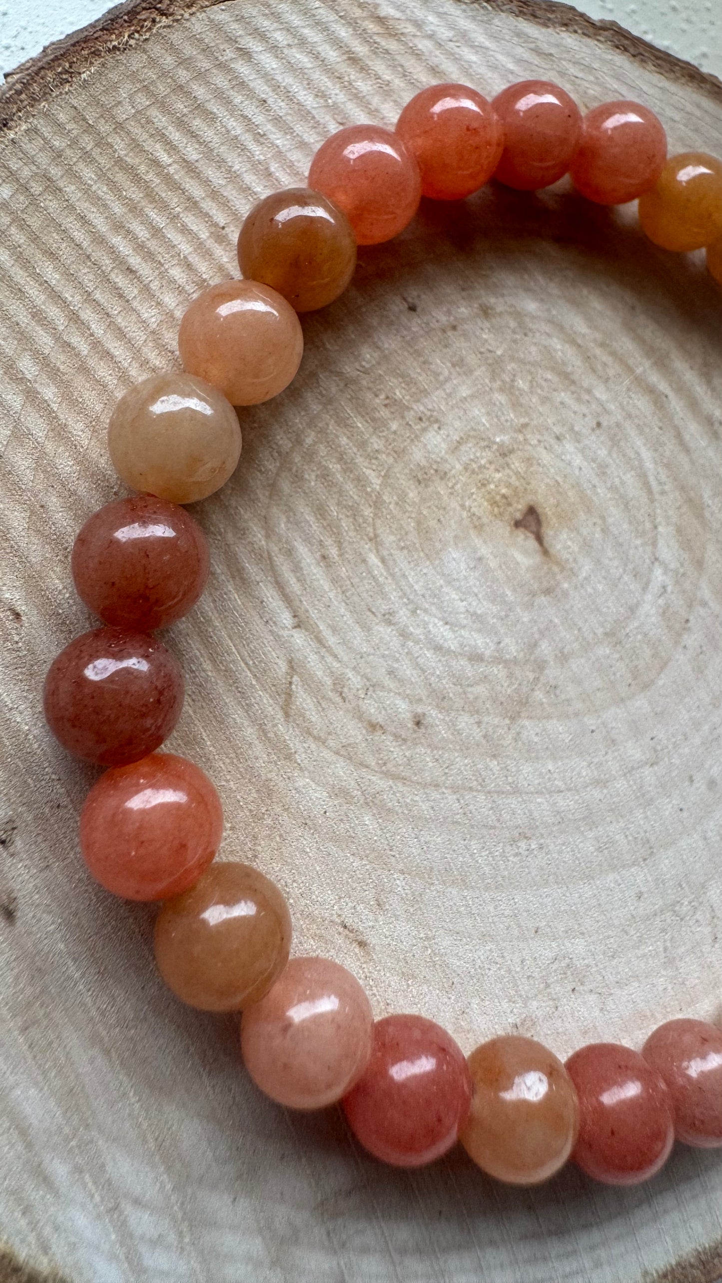 Bracelet pierre Aventurine Orange - Boules 6 mm