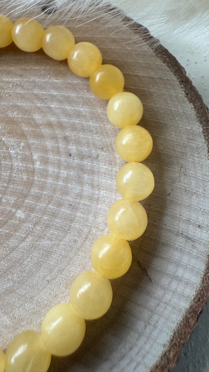 Bracelet pierre Calcite Orange - Boules 6 mm