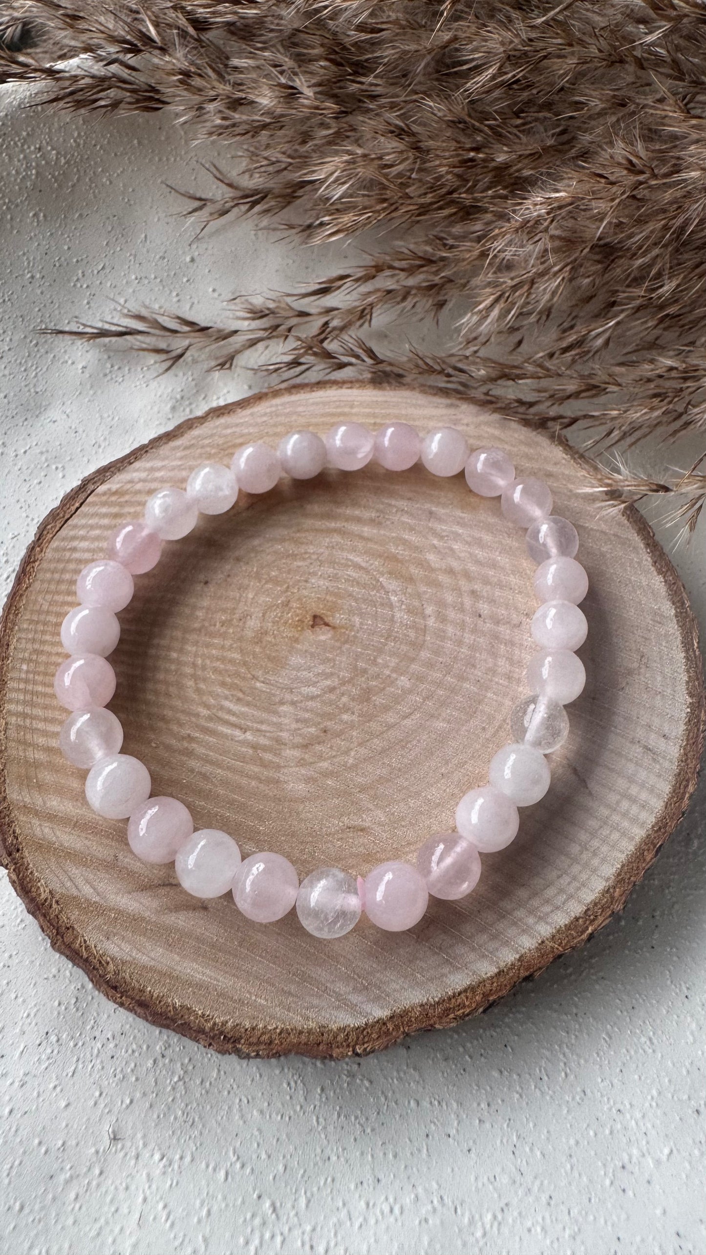 Bracelet pierre Quartz Rose - Boules 6 mm