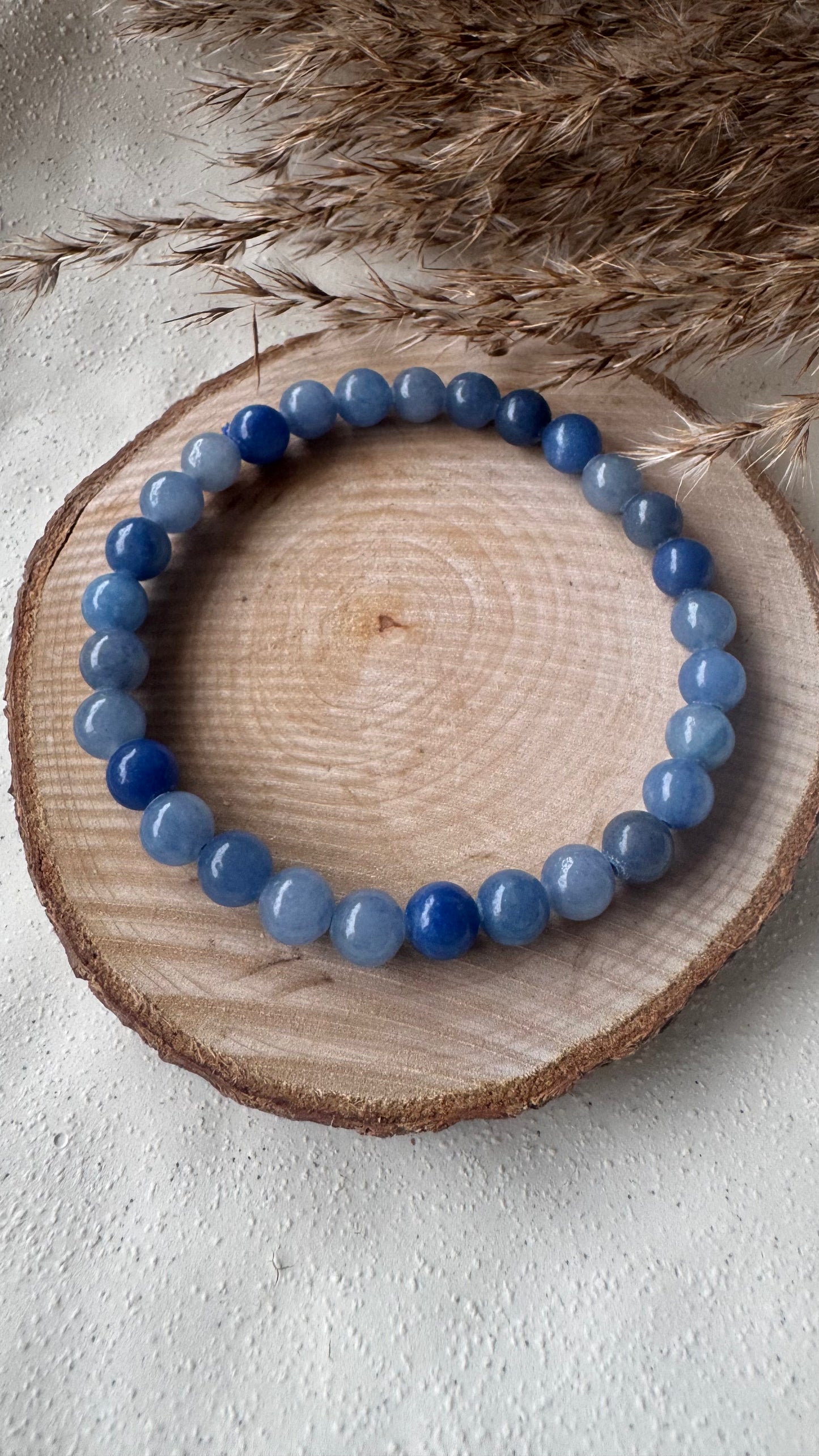 Bracelet pierre Aventurine Bleue - Boules 6 mm