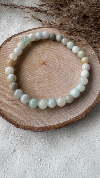 Bracelet pierre Amazonite Multicolore - Boules 6 mm