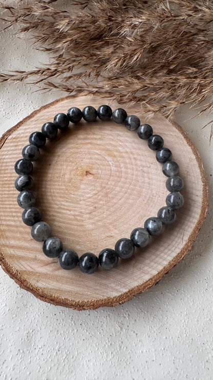 Bracelet pierre Larvikite - Boules 6 mm