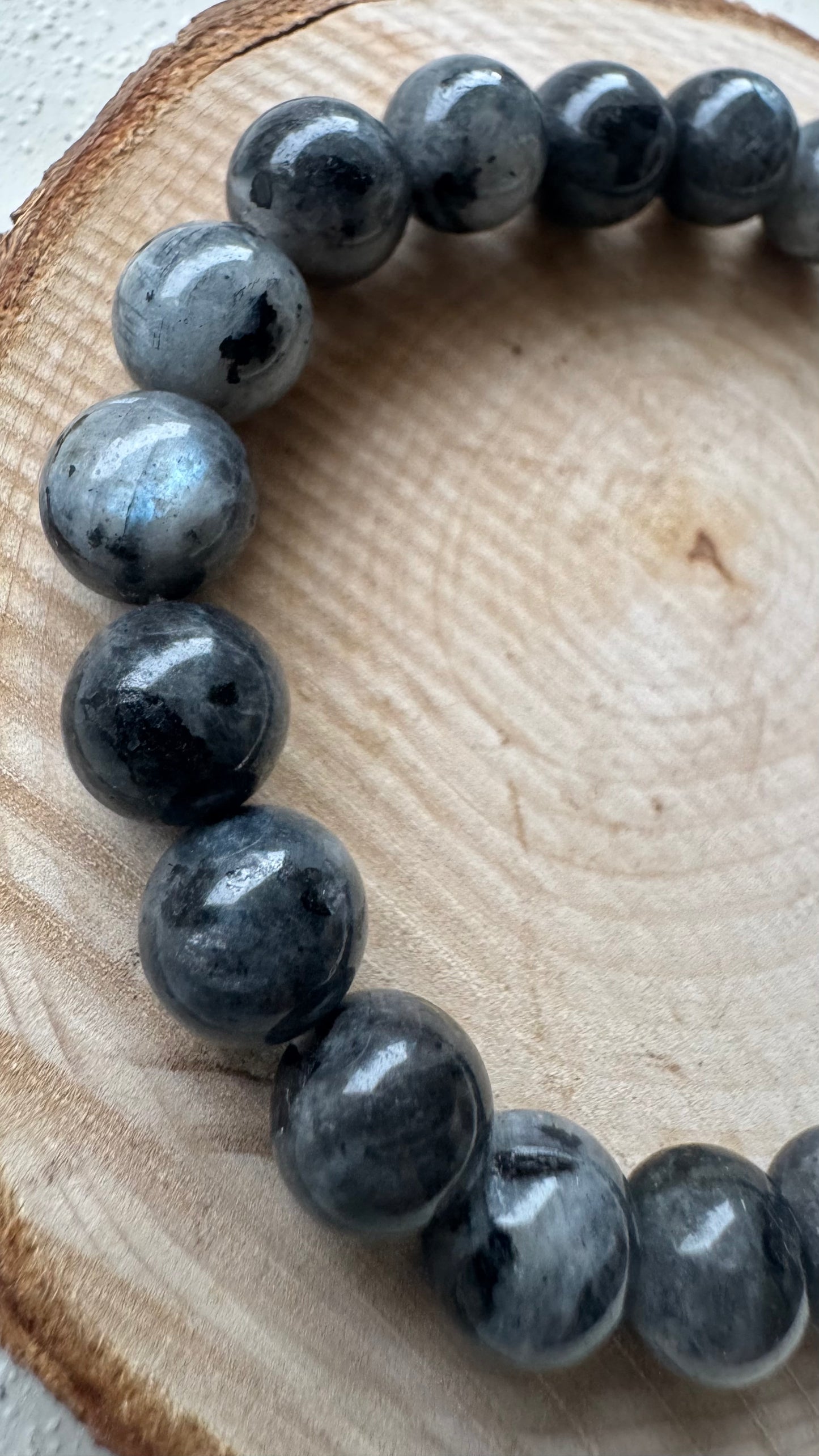 Bracelet pierre Larvikite - Boules 8 mm