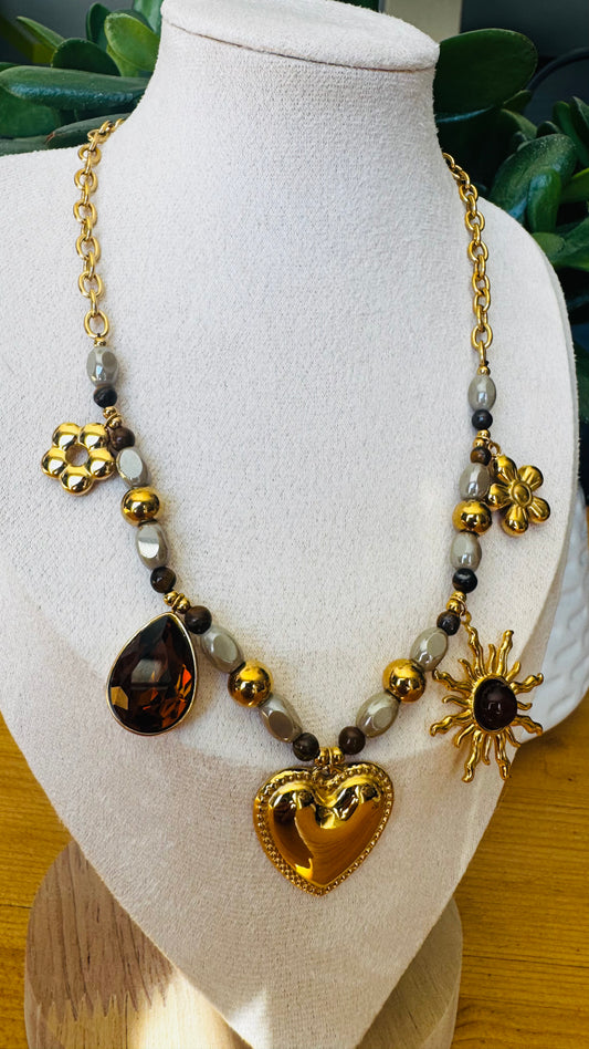 Soli | Collier charms en acier inoxydable