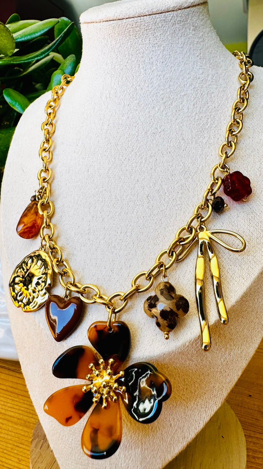 Ariella | Collier charms en acier inoxydable