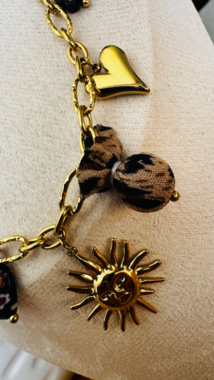 Leya | Collier charms en acier inoxydable
