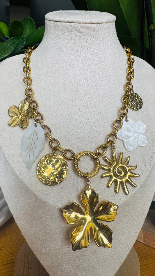 Maé | Collier charms en acier inoxydable