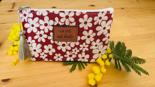 Pochette " La vie est belle " Rouge