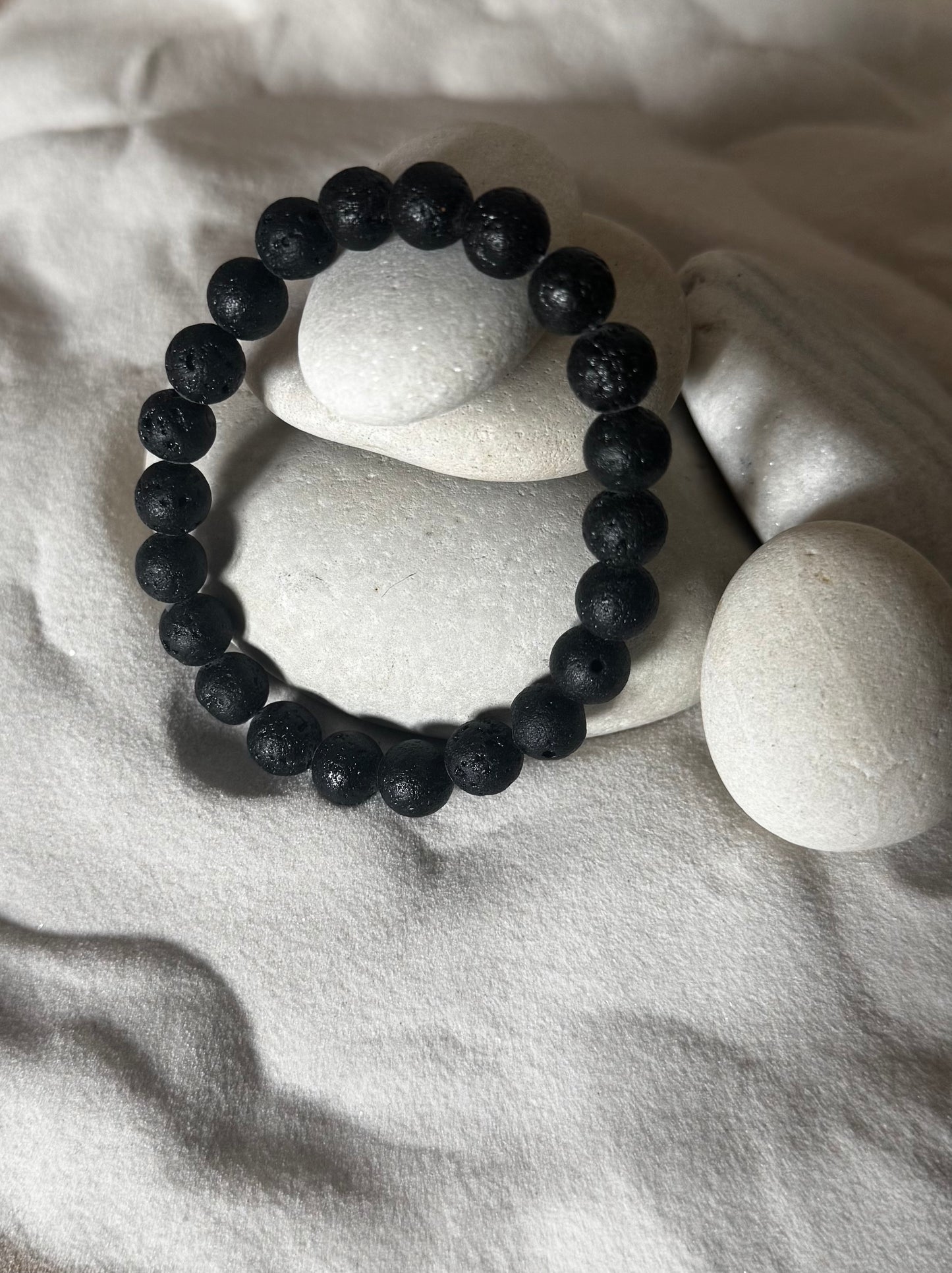 Bracelet pierre de Lave - Boules 8 mm