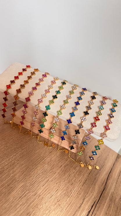 Bracelet Trèfles Multicolore