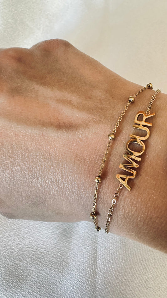 Bracelet " Amour " Doré