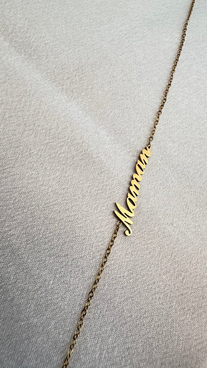 Bracelet " Maman " Doré