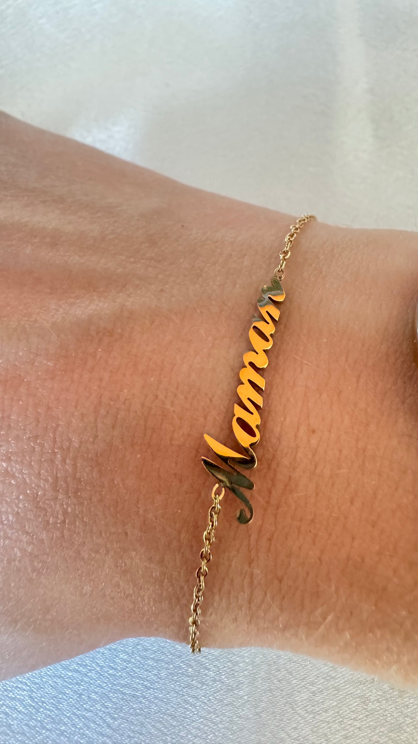 Bracelet " Maman " Doré