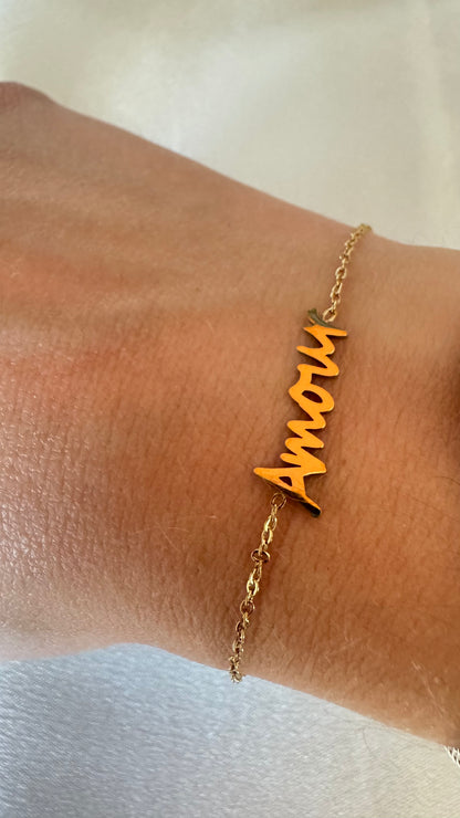 Bracelet " Amour " Doré