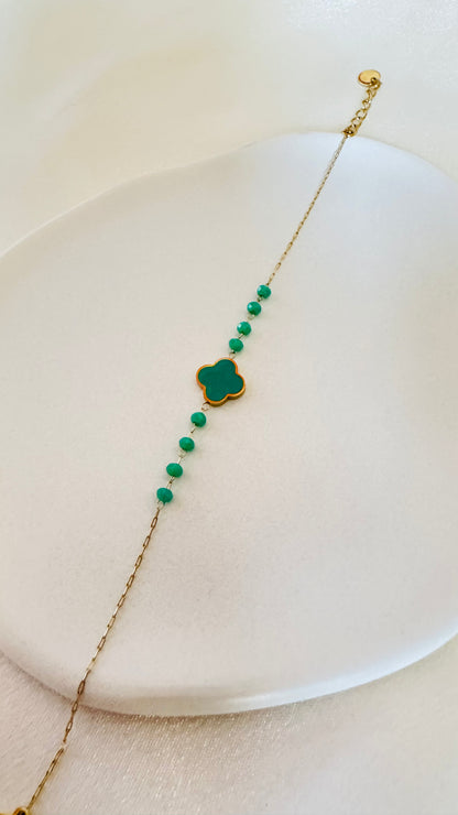 Bracelet Trèfle " Azur "