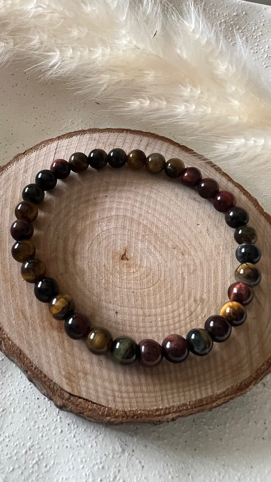 Bracelet pierre Oeil Multiple - Boules 6 mm