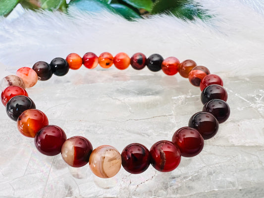 Bracelet enfant en Pierre - Cornaline 6 mm