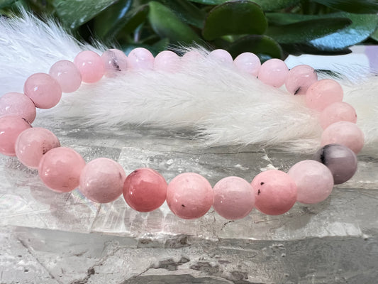 Bracelet enfant en Pierre - Opale Rose 6 mm