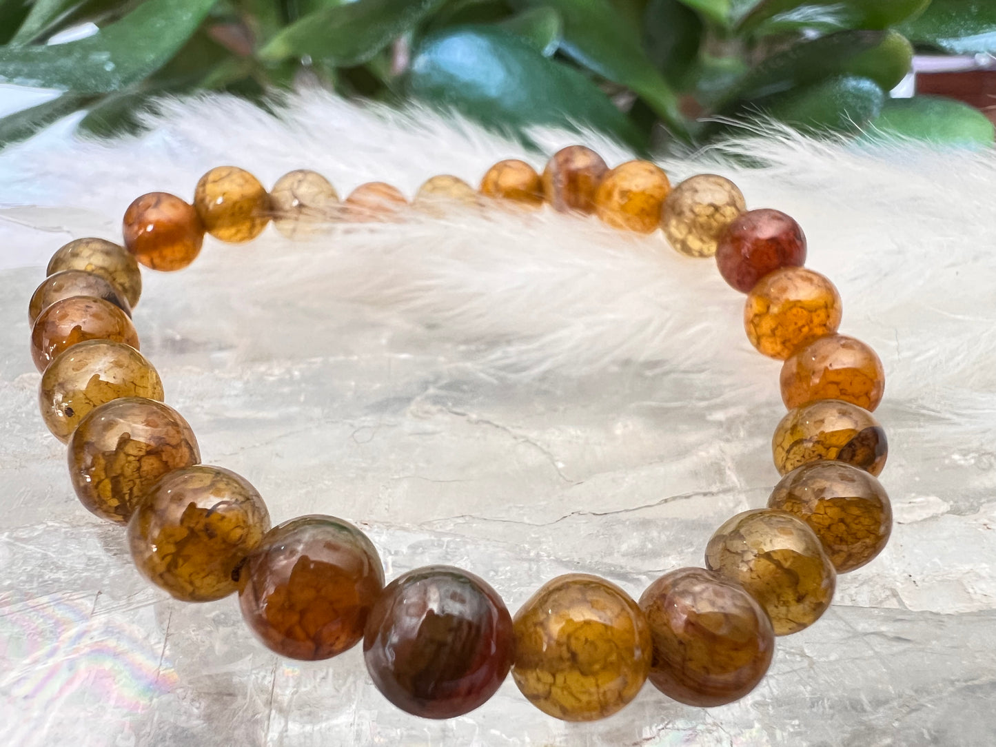 Bracelet enfant en Pierre - Oeil de Dragon jaune 6 mm