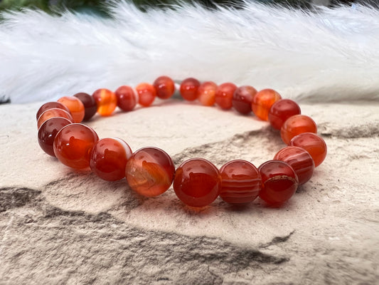 Bracelet enfant en Pierre - Oeil de dragon rouge 6 mm