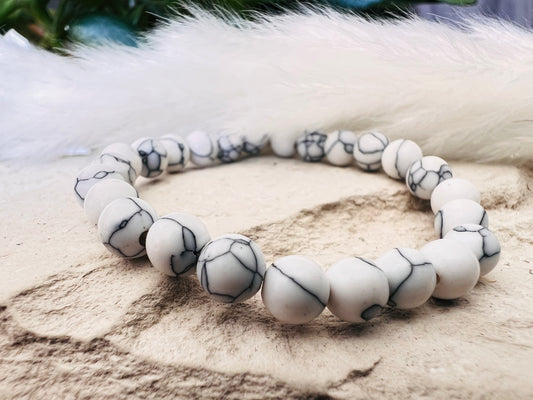 Bracelet enfant en Pierre - Howlite 6 mm