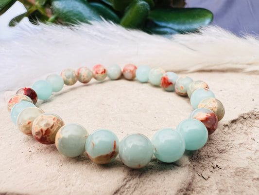 Bracelet enfant en Pierre - Jaspe Impérial mer des sédiments 6 mm