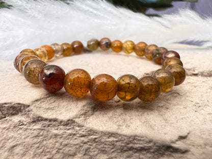 Bracelet enfant en Pierre - Oeil de Dragon jaune 6 mm