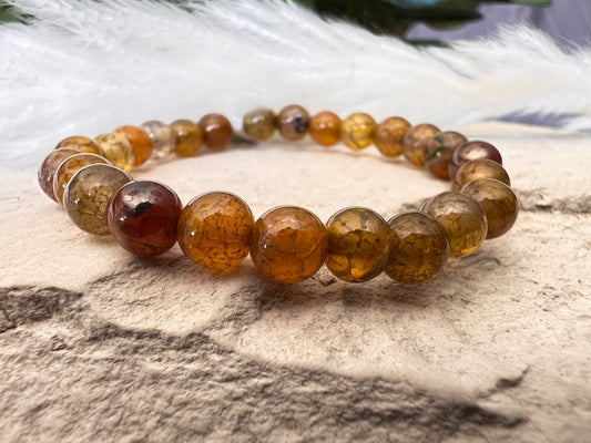 Bracelet enfant en Pierre - Oeil de Dragon jaune 6 mm