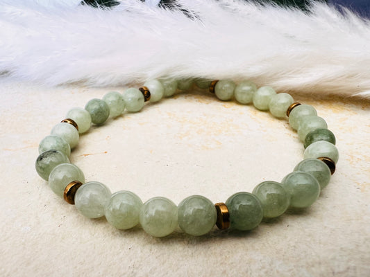 Bracelet pierre Jade de Chine - Boules 6 mm