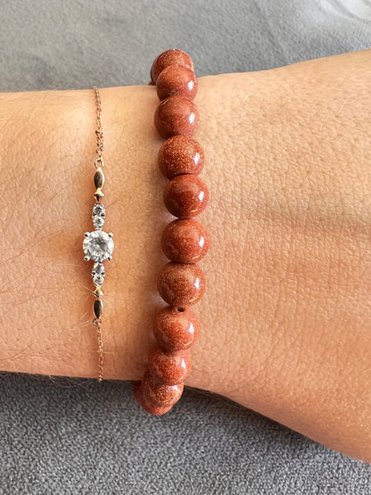 Bracelet enfant en Pierre - Sable de Soleil 6 mm