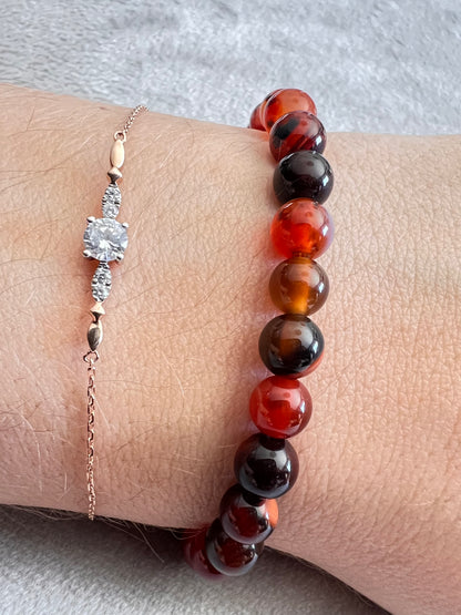 Bracelet enfant en Pierre - Cornaline 6 mm