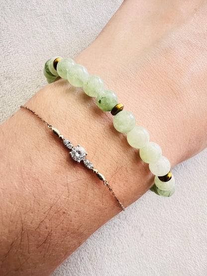 Bracelet pierre Jade de Chine - Boules 6 mm