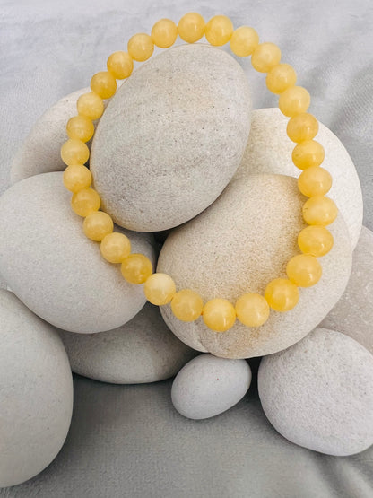 Bracelet pierre Calcite Orange - Boules 6 mm