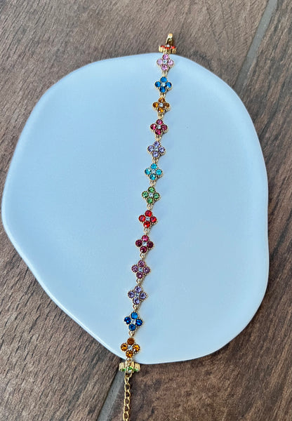 Bracelet Trèfles Multicolore