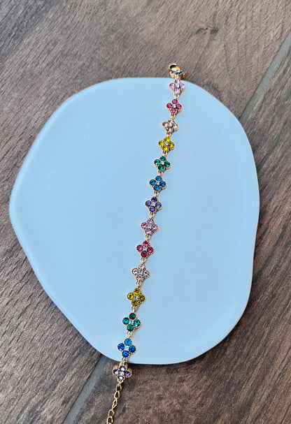 Bracelet Trèfles Multicolore