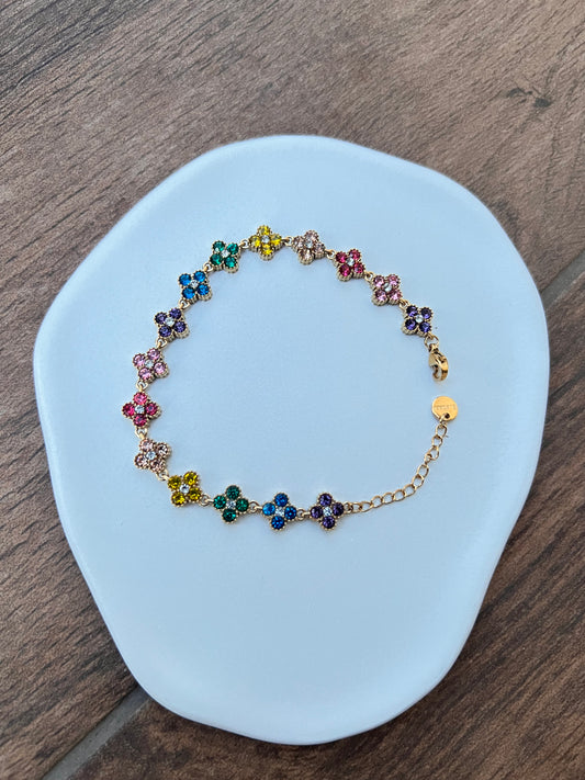 Bracelet Trèfles Multicolore